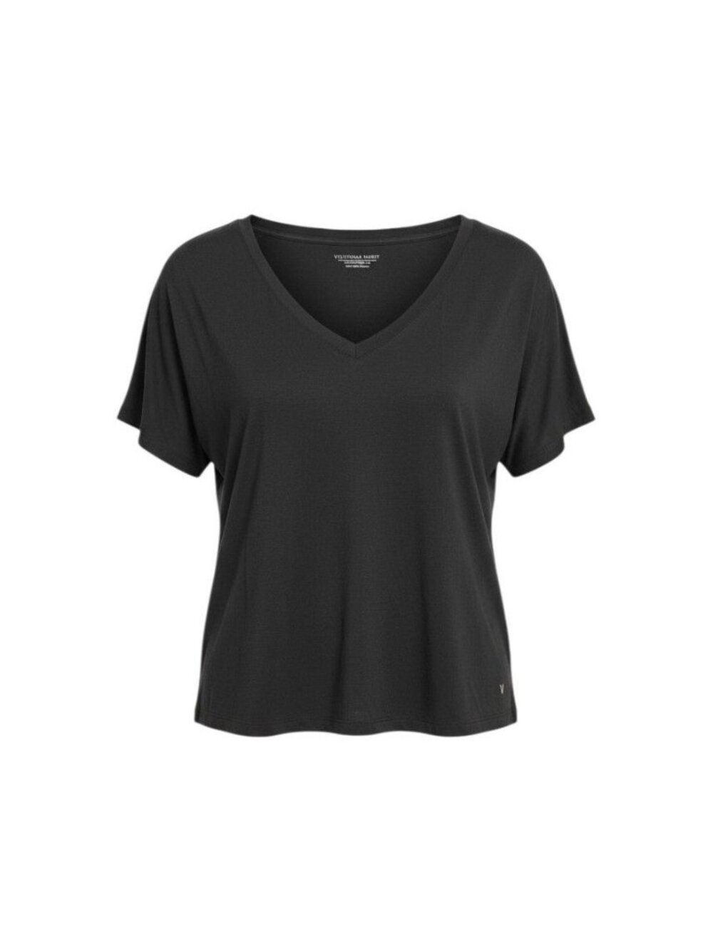 Victorias Secret Black V-Neck Short Sleeve T-Shirt XS